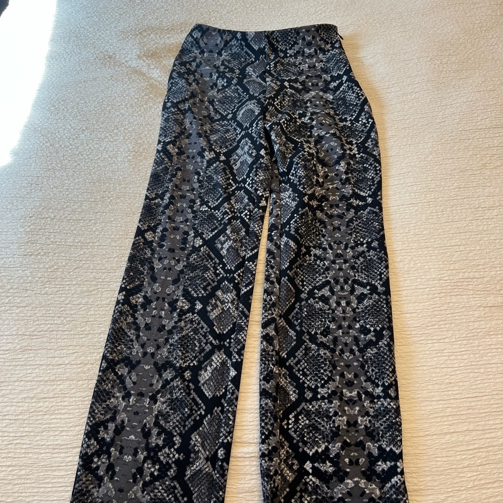 Leith Black and Gray Boot Cut Flare Pants